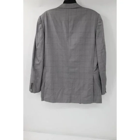 Ermenegildo Zegna sport coat men's 42R Trofeo 600 Manhattan wool silk gray plaid - Picture 5 of 16